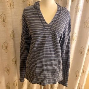 🎃3 for $15🎃Comfy Blue & White Striped Pullover Hoodie Sz XL